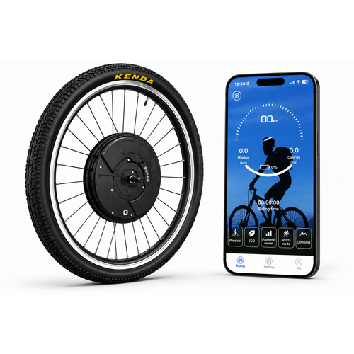 Smart Ride Bluetooth conversion wheel with companion app on phone