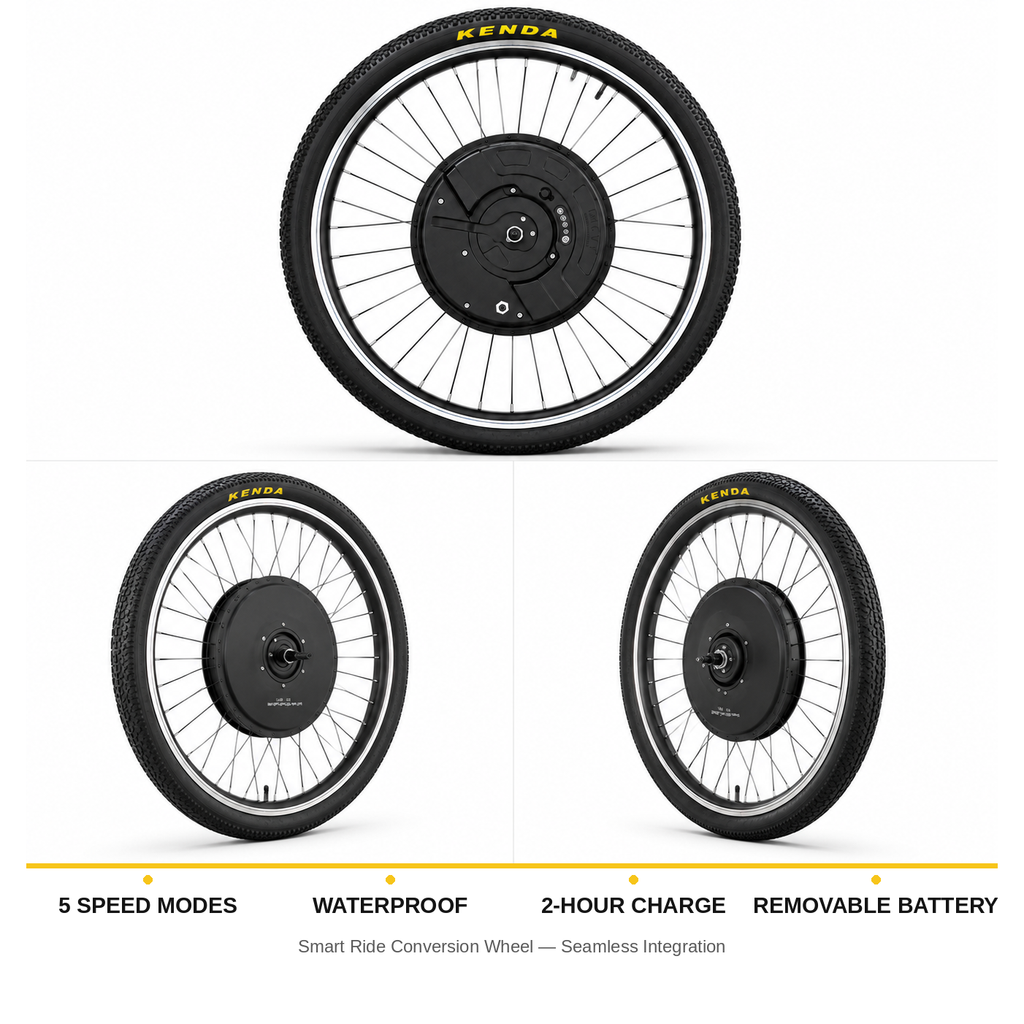 Smart Ride Bluetooth wheel spec highlights: speed modes, waterproof, charge time, removable battery